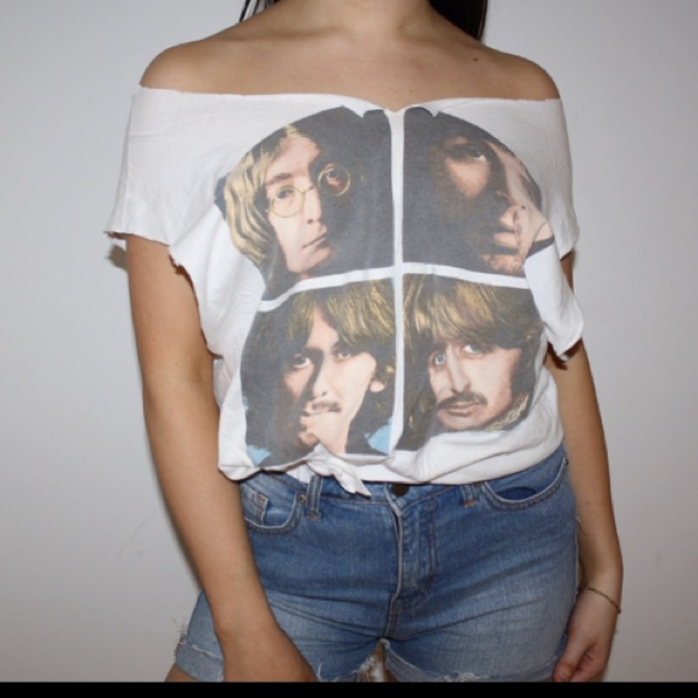VINTAGE CUT UP CUSTOM BEATLES TEE